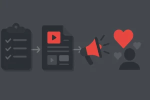 Content marketing strategy guide showing planning and creation for audience conversion