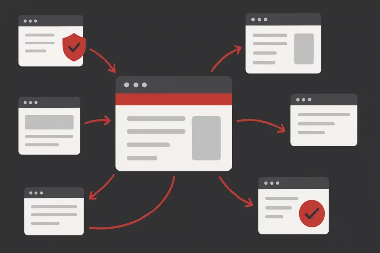 Off-page SEO guide showing backlink building and authority development strategies